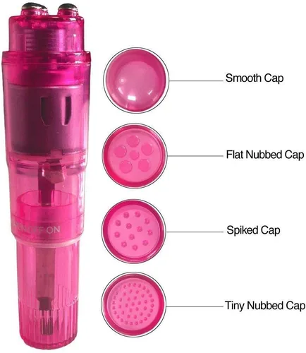 Miniatura 2 de Mini masajeador facial portátil de belleza bolígrafo de viaje para cara, cabeza, cuello, ojos, paquete de 3 unidades, color rosa
