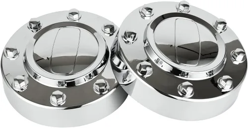 Miniatura 3 de Repuesto para tapa de cubo central de rueda cromada 2011-2018 Ram 3500 2 piezas delantera de 1 tonelada doble DRW aleación 68081010AA 68081010AB