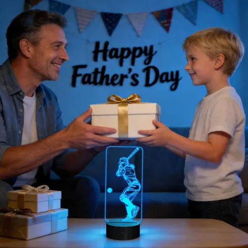 Miniatura 3 de FULLOSUN Luz nocturna 3D de béisbol, regalos deportivos, lámpara de noche para Navidad, vacaciones, cumpleaños, regalos de padres para fanáticos
