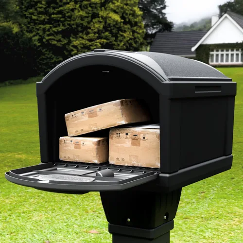 Miniatura 8 de Simplay3 USPS T4 - Cubierta para buzón y poste XL con construcción duradera de doble pared, diseño resistente a la intemperie, color negro