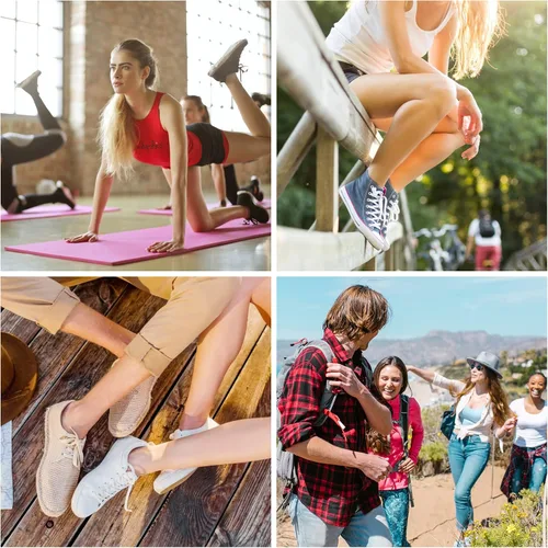 Miniatura 7 de Gonii No Show Socks - Calcetines de compresión acolchados de corte bajo para mujer 5 pares