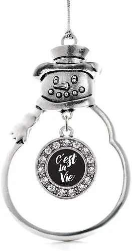Miniatura 252 de Inspired Silver - Roller Queen - Adorno de Navidad plateado - Adorno circular para árbol de Navidad con circonita cúbica - Decoración colgante