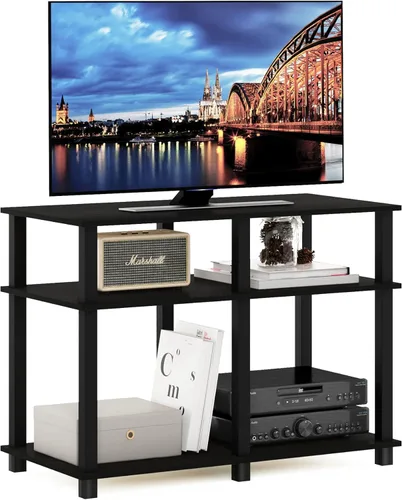 Miniatura 20 de Furinno TURN-S-TUBE - Soporte para TV, centro de entretenimiento de 3 niveles sin herramientas, consola de TV para televisores de hasta 46 pulgadas