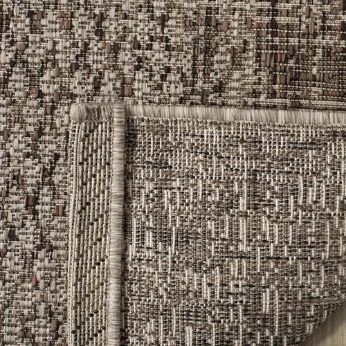 Miniatura 3 de SAFAVIEH Alfombra lavable al aire libre Courtyard Collection - 2'7" x 5', beige claro y marrón claro, no desprende pelusa y fácil limpieza, ideal