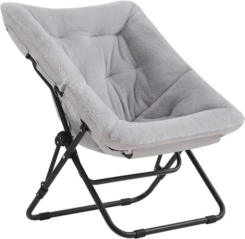 Miniatura 12 de Tiita Silla Cómoda Plegable, Silla de Acento Plegable de Gran Tamaño de Piel Sintética Suave, Silla de Descanso Perezosa para Niños, Adolescentes