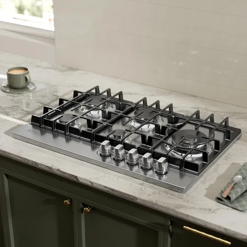 Miniatura 2 de Empava Placa de cocina de gas de 30 pulgadas, 5 quemadores sellados SABAF fabricados en Italia, encendido por llama de iones integrados