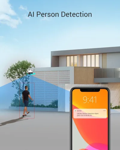 Miniatura 9 de EZVIZ Cámara de seguridad 360° para exteriores, cámara WiFi para seguridad del hogar, cámara de vigilancia, sin suscripción con detección