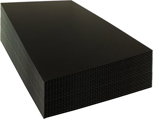 Miniatura 10 de Tablero de Plástico Corrugado 12x18 2 Pack Negro, Tablero de Cartel Grande. Láminas de Cartón Corrugado de Plástico Coroplast 12x18 para Carteles.