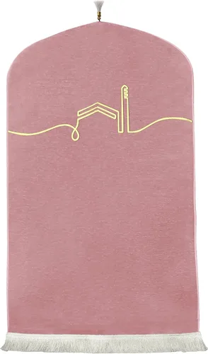 Miniatura 9 de Modefa Alfombra de oración islámica turca, felpilla tejida de lujo, Sajjadah, alfombra minimalista para oración de Ramadán, regalo de Eid, moderna