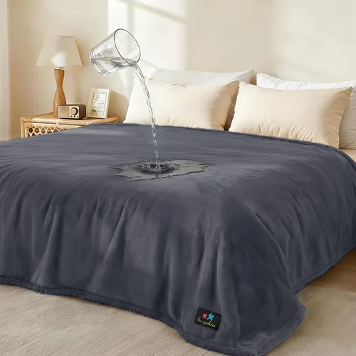 Miniatura 15 de Luciphia - Manta impermeable para mascotas, manta líquida a prueba de orina para perros para sofá, cama, funda protectora reversible de forro polar