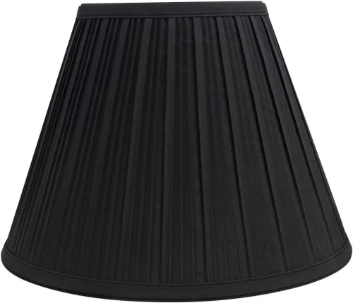 Aspen Creative 59102A pantalla de lámpara Empire Uno en negro, 5" parte superior x 10" parte inferior x 8" altura inclinada, Slip UNO 33mm
