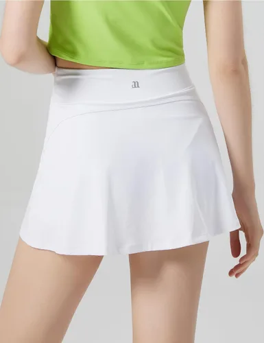 Miniatura 2 de 1a1a Falda de tenis de golf para mujer, pantalón corto de cintura alta, atlético, falda deportiva con bolsillos cortos
