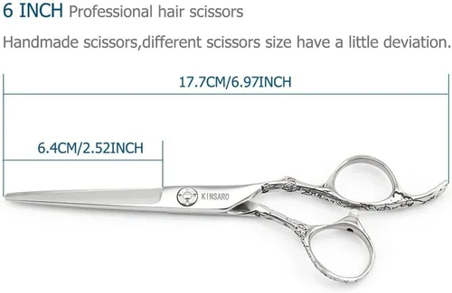 Miniatura 2 de Tijeras de pelo de 6 pulgadas profesional de peluquería Tijeras de corte de pelo de peluquería tijeras de corte de pelo 440C Tijeras de peluquería
