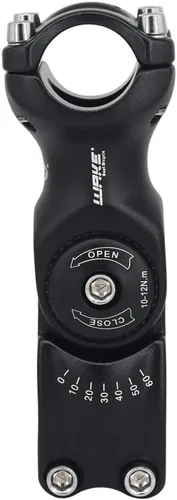 Miniatura 10 de CYSKY Vástago de bicicleta ajustable 31.8 25.4 3.543 in/4.331 in/5.118 in 0-60 grados ajustable MTB vástago de bicicleta elevador para bicicleta