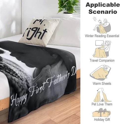 Miniatura 4 de Manta personalizada, manta personalizada con fotos: fabricada en Estados Unidos, regalos de cumpleaños para papá, mamá de hija o hijo, mantas