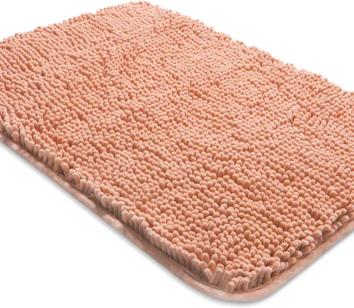 Miniatura 72 de Yeaban Alfombra de pasillo de baño de 24 x 72 pulgadas, antideslizante, alfombra de baño larga de felpilla gruesa, absorbente y lavable, alfombra