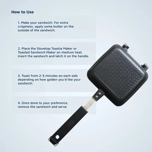 Miniatura 4 de Jean-Patrique Máquina de sándwiches para parrilla Panini, color negro – Máquina de queso a la parrilla antiadherente de cerámica con asas