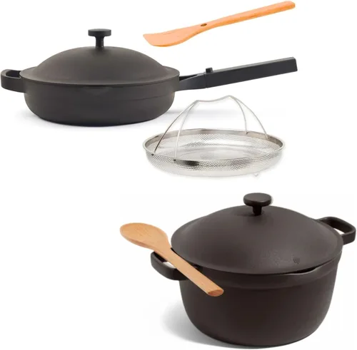 Miniatura 11 de Our Place Mini Cookware Duo Juego de utensilios de cocina de cerámica de 6 piezas con mini sartén Always y mini olla perfecta Inducción y horno