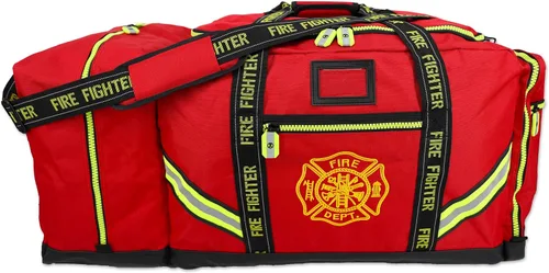 Miniatura 5 de Lightning X - Bolsa personalizable para equipo de bomberos con nombre bordado, 3XL, color rojo