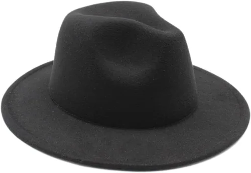 Miniatura 5 de Sombrero clásico de ala ancha para niños, sombrero de fieltro Panamá para niños y niñas Rojo vino