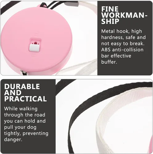 Miniatura 6 de TEHAUX Retractable Dog Leash for Dogs Adjustable Outdoor Walking Leash with Rope Comfortable Handle Random