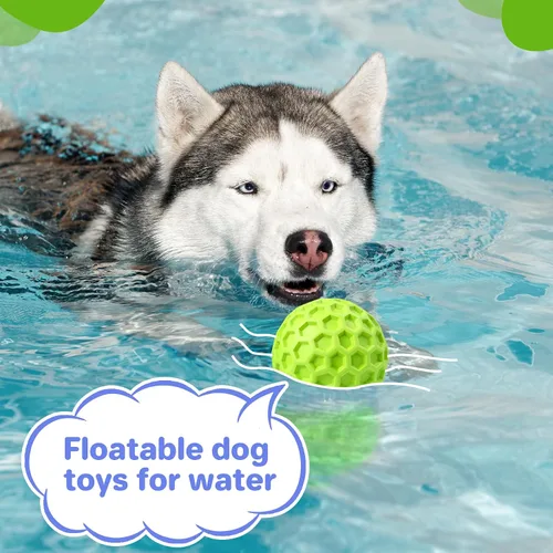 Miniatura 8 de DISSKNIC Pelotas chirriantes indestructibles para perros, juguetes interactivos para perros masticadores agresivos, razas grandes para aliviar