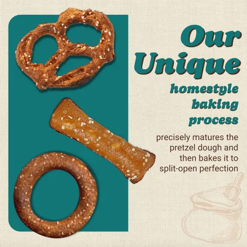 Miniatura 4 de Unique Snacks – Paquete variado con conchas de pretzels originales y anillos de cerveza artesanal de masa madre, 32 onzas en total, (paquete de 3)