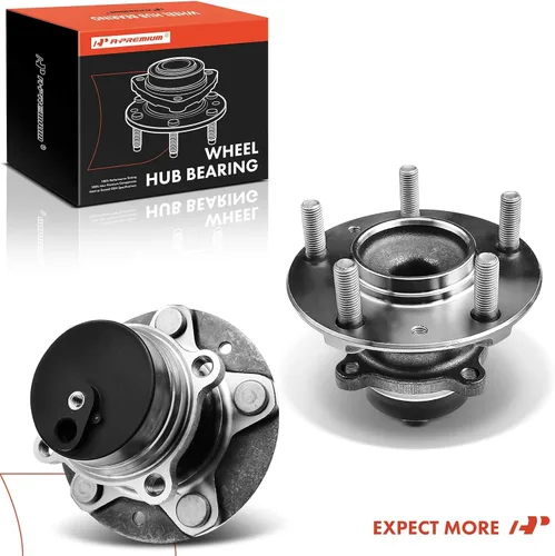 Miniatura 9 de A-Premium 2 rodamientos de rueda delantera y conjunto de cubo con 5 lengüetas compatibles con Mazda RX-8 2009 2010 2011, con control de estabilidad