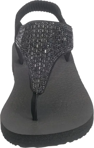 Miniatura 4 de Skechers Sandalia plana Meditation-Rock Crown para mujer, Negro