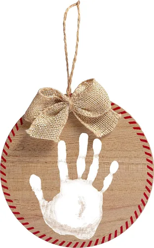 Miniatura 15 de Pearhead Adorno de huella de mano y huella de bebé de arcilla, primer Navidad del bebé, kit de recuerdos para recién nacido, regalo para llenar