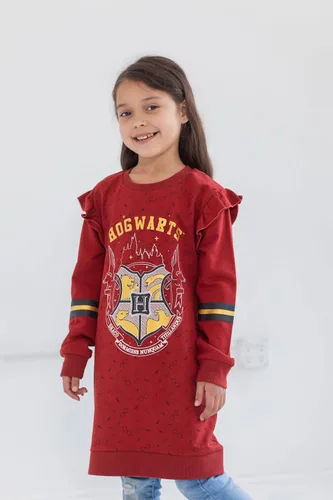 Miniatura 2 de Harry Potter Hogwarts - Vestido tipo suéter de manga larga con volantes de rizo francés para niñas