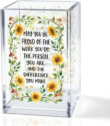 Miniatura 14 de Portalápices de acrílico con texto en inglés "Never Forget The Difference You Make", regalos de despedida y jubilación para mujeres, enfermeras