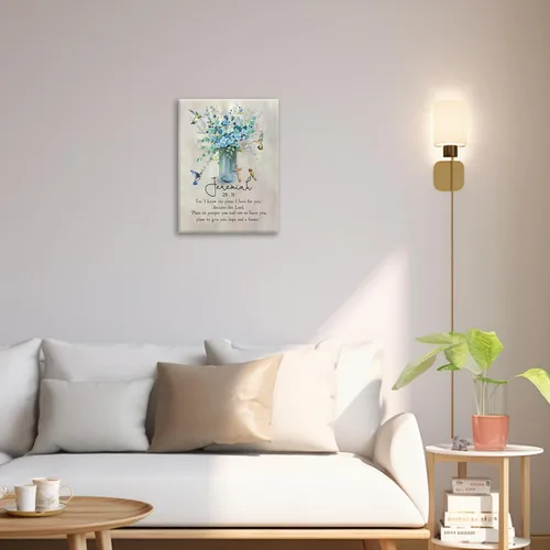 Miniatura 6 de Escritura Jeremías - Arte de pared con versículos bíblicos cristianos, impresiones en lienzo, cuadros de baño, cuadros enmarcados, regalos