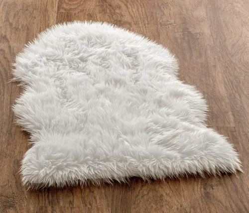 Miniatura 12 de Chanasya Alfombra de piel sintética súper suave de piel de oveja sintética para sofá, taburete, tocador, silla, lujosa alfombra mullida para sala