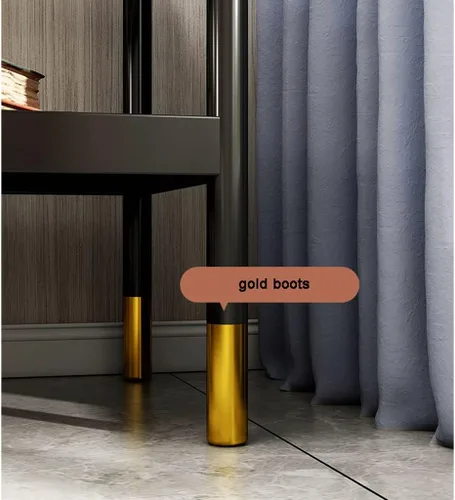 Miniatura 2 de Mesa de Centro Small Side Table Glass & Metal End Table 2-Tier Night Stand with Storage Rack Nordic Simple Bedside Coffee Table for Living Room Tea