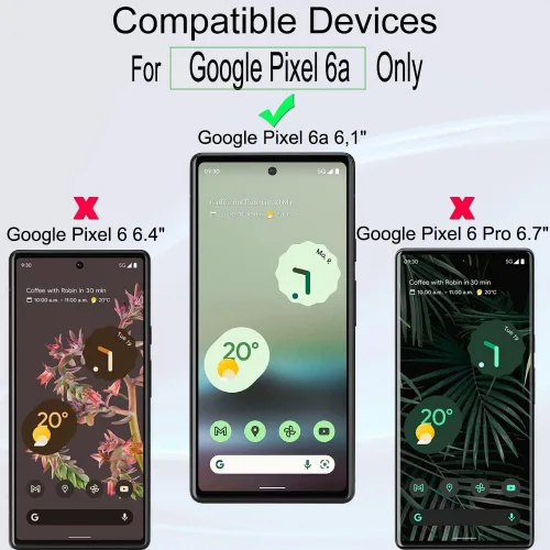 Miniatura 2 de Ibywind Protector de pantalla para Google Pixel 6a 5G 6.1", con protector de lente de cámara de metal, sin burbujas, fácil de instalar