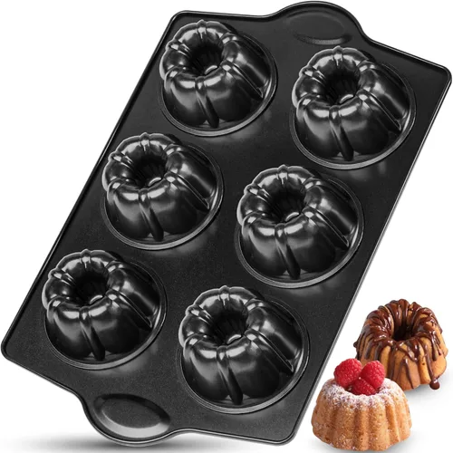 Miniatura 9 de Webake molde para hornear donas extragrueso y antiadherente, tamaño estándar, con capacidad para 12 donas de 2.8 pulgadas