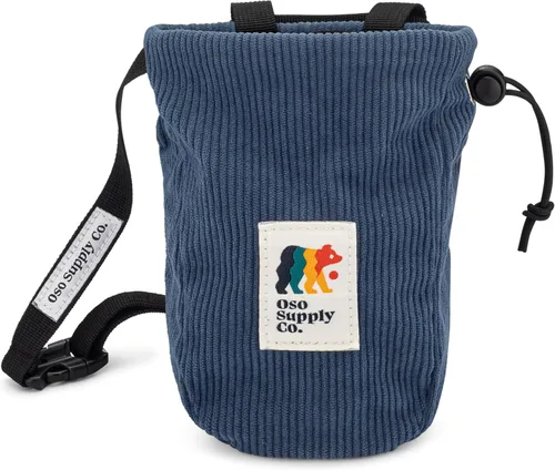 Miniatura 7 de Oso Supply Co - Bolsa de tiza vintage de pana para escalada en roca, cubo de tiza para bouldering con cinturón y bolsillo con cremallera - Equipo
