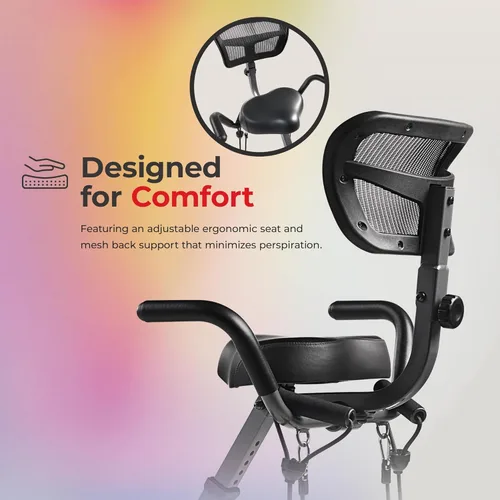 Miniatura 2 de Sunny Health & Fitness Smart Folding X-Bike, Portable Compact Exercise Bike for Indoor Cycling Workout, Home Cardio Training Machine, Free SunnyFit