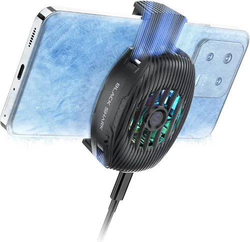 Enfriador de teléfono Black Shark para juegos FunCooler 5 NEO, ventilador de enfriamiento de teléfono móvil con cable, ligero y silencioso con luz