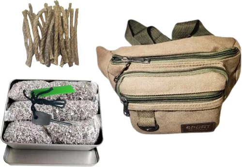 Miniatura 15 de Kit de iniciación de fuego con magnesio y varilla ferro – Equipo de supervivencia de emergencia con 12 bolsas de magnesio 99% puro + Bolsa