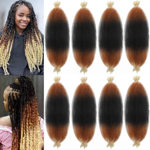 Miniatura 47 de Marley Twist - Cabello trenzado de 10 pulgadas, cabello trenzado preseparado y afro trenzado, 8 paquetes para rastas sintéticas desgastadas