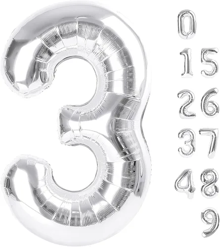 Miniatura 54 de Globos de números de 5 globos de 40 pulgadas, decoraciones de cumpleaños azules para niños y niñas, globos de números azul marino grandes