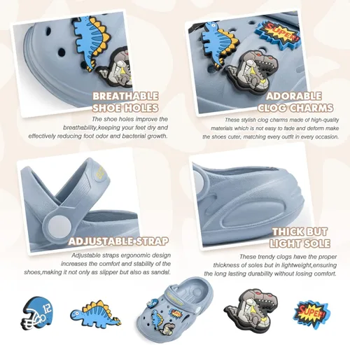 Miniatura 2 de Zoolar Bonitos zuecos de jardín para niños y niñas, zapatos de verano ligeros para exteriores, sandalias para niños y niñas, zapatos de playa