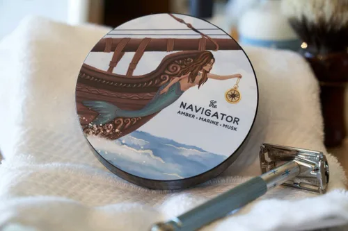 Miniatura 4 de Zingari Man - Jabón de afeitar The Navigator - Accesorios de aseo suave para hombres - Crema súper fuerte sin golpes y loción apretada para la piel