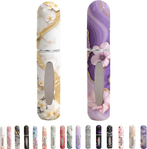 Miniatura 24 de Botellas de perfume atomizador recargable para viaje – Mini rociador portátil a prueba de fugas para colonia y aceites esenciales, botellas