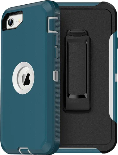 Miniatura 16 de MXX Funda diseñada para iPhone SE 2020/SE 2022, funda protectora resistente con protector de pantalla [3 capas] cubierta de protección de goma
