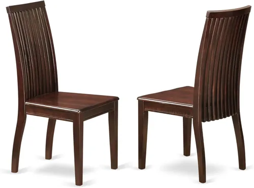 Miniatura 4 de East West Furniture DLIP3-BMK-W Juego de mesa y sillas de cocina de 3 piezas contiene una mesa de comedor redonda con gotas y 2 sillas de comedor