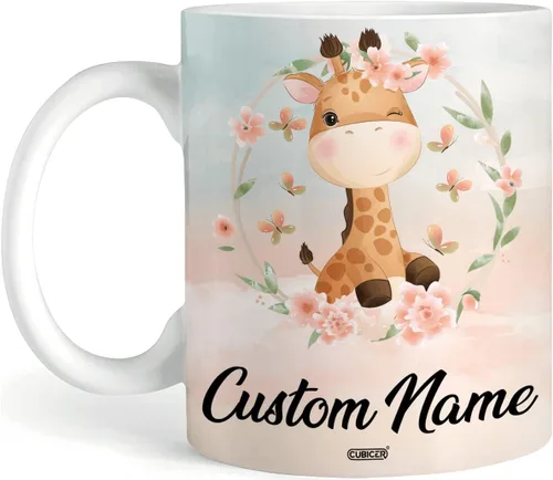 Miniatura 11 de CUBICER Tazas de café personalizadas con nombre personalizado, tazas de cerámica blanca, regalos de Navidad de vidrio para niños, mujeres, adultos