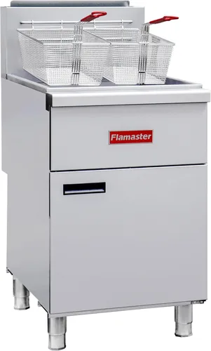 Miniatura 11 de Freidora Comercial Profunda con 2 Canastas, Freidora de Gas Natural de 90000 BTU - Certificada CSA, 200°F-400°F 3 Tubos, Freidora de Piso de Acero